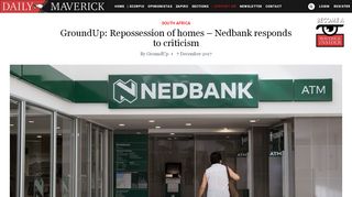 
                            13. GroundUp: Repossession of homes – Nedbank responds to...