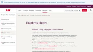 
                            5. Group Employee Share Schemes, Investor Centre | Westpac