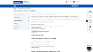 
                            9. Group Mediclaim Insurance Policy for Employees | Reliance Group ...