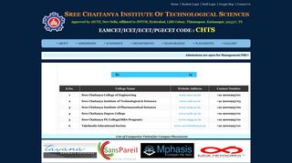 
                            9. Group of Institutions - Sree Chaitanya Institute of Technological Sciences