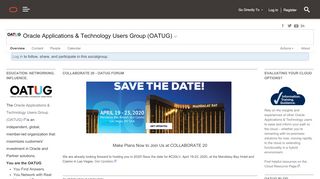 
                            8. Group: Oracle Applications Users Group (OAUG) | Oracle Community