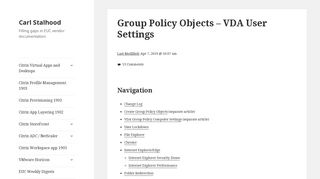 
                            12. Group Policy Objects – VDA User Settings – Carl Stalhood