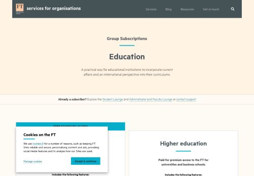 
                            3. Group Subscriptions for Education - FT services for organisations