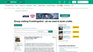 
                            6. Group visiting Fruehlingsfest - do we need to book a table ...