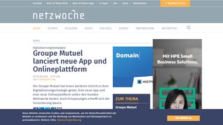 
                            13. Groupe Mutuel lanciert neue App und Onlineplattform | Netzwoche