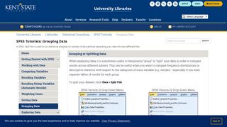 
                            11. Grouping Data - SPSS Tutorials - LibGuides at Kent State University