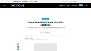 
                            7. Groupon abandona as compras coletivas - Época NEGÓCIOS | Dilemas