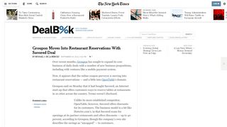 
                            11. Groupon Moves Into Restaurant Reservations With Savored Deal ...