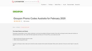 
                            11. Groupon promo code AU | 15% OFF SITEWIDE | February 2019