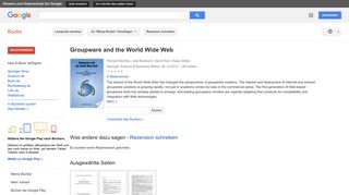 
                            10. Groupware and the World Wide Web