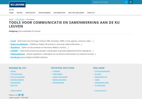 
                            2. Groupware - Diensten - KU Leuven