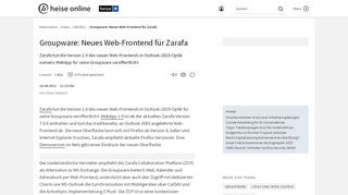 
                            10. Groupware: Neues Web-Frontend für Zarafa | heise online