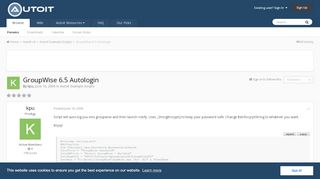 
                            8. GroupWise 6.5 Autologin - AutoIt Example Scripts - AutoIt Forums