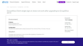 
                            6. GroupWise Client single sign on does not work after upgrading to ...