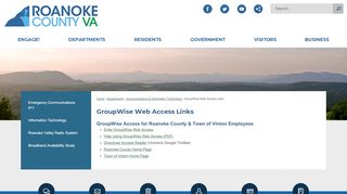 
                            12. GroupWise - Roanoke County, VA