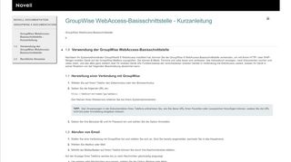 
                            3. GroupWise WebAccess-Basisschnittstelle - Kurzanleitung - Novell