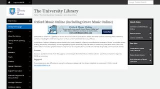
                            11. Grove Music Online - Databases - The University Library - The ...