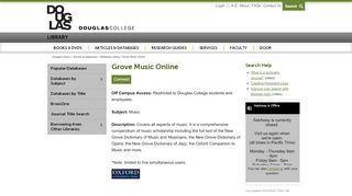 
                            13. Grove Music Online - Douglas College