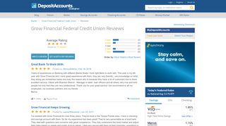 
                            7. Grow Financial Federal Credit Union Reviews - Deposit Accounts