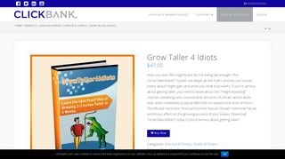 
                            4. Grow Taller 4 Idiots - ClickBank