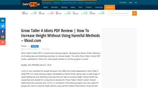 
                            9. Grow Taller 4 Idiots PDF Review | How To Increase Height ...