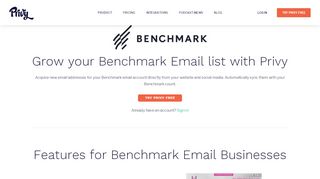 
                            10. Grow your Benchmark Email list | Website Popups & Landing Pages ...