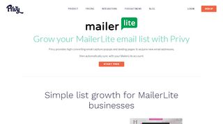 
                            7. Grow your MailerLite email list | Website Popups and Landing Pages ...