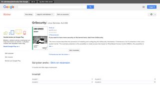 
                            11. GrSecurity: Linux Services. AL3-006 - Google böcker, resultat
