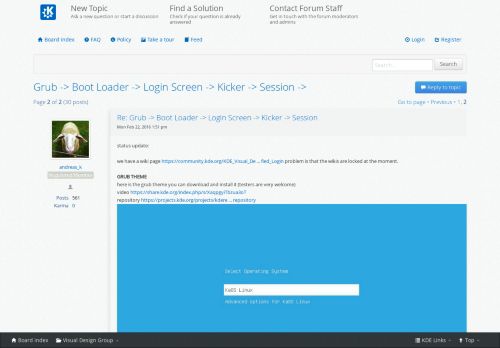 
                            13. Grub -> Boot Loader -> Login Screen -> Kicker -> Session -> • KDE ...