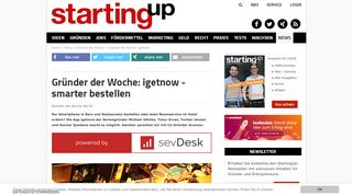 
                            4. Gründer der Woche: igetnow - smarter bestellen - StartingUp: Das ...