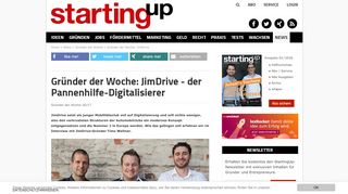 
                            7. Gründer der Woche: JimDrive - der Pannenhilfe-Digitalisierer ...