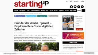 
                            9. Gründer der Woche: Spendit – Employer-Benefits im digitalen Zeitalter ...