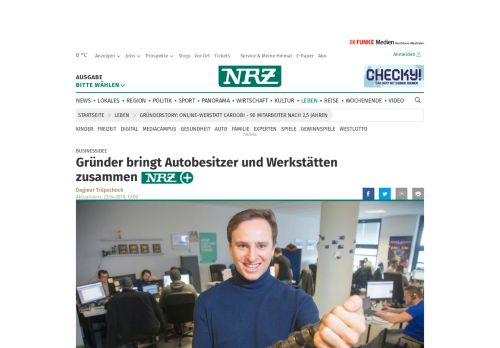 
                            8. Gründerstory: Online-Werstatt Caroobi - 90 Mitarbeiter nach 2,5 ... - NRZ