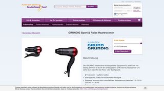 
                            12. GRUNDIG Sport & Reise Haartrockner | DeutschlandCard
