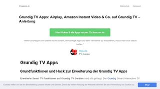 
                            8. Grundig TV Apps: Airplay, Amazon Instant Video & Co. auf Grundig TV ...