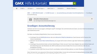 
                            6. Grundlagen: Accountsicherung - GMX Hilfe