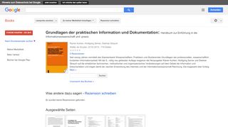 
                            5. Grundlagen der praktischen Information und Dokumentation: Handbuch ...