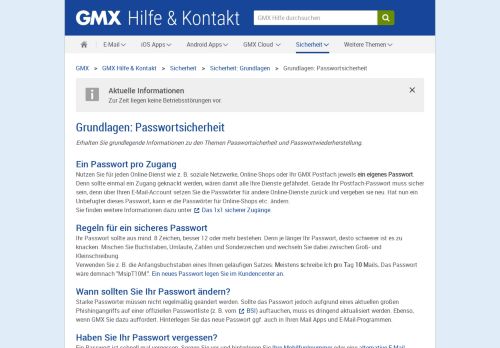 
                            13. Grundlagen: Passwortsicherheit - GMX Hilfe