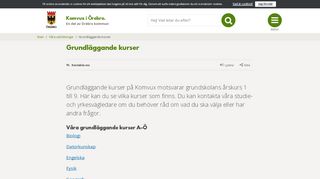 
                            6. Grundläggande kurser - Komvux - Örebro kommun