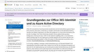
                            3. Grundlegendes zur Office 365-Identität und zu Azure Active Directory ...