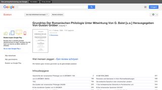 
                            5. Grundriss Der Romanischen Philologie Unter Mitwirkung Von G. Baist ...