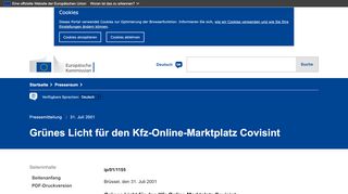 
                            13. Grünes Licht für den Kfz-Online-Marktplatz Covisint - europa.eu