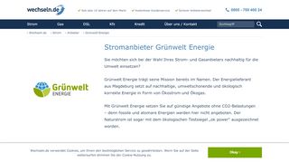 
                            8. Grünwelt Energie Stromanbieter - wechseln.de