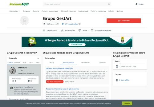 
                            7. Grupo GestArt - Reclame Aqui