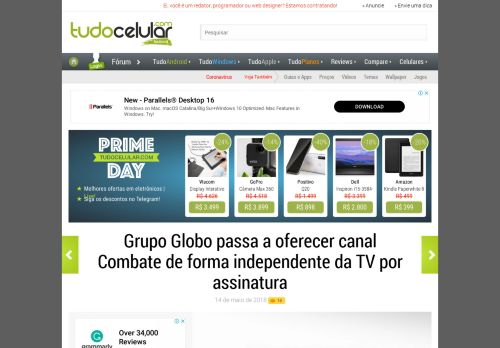
                            12. Grupo Globo passa a oferecer canal Combate de forma ...