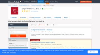 
                            8. Grupo Parisina S. A de C. V - Computrabajo