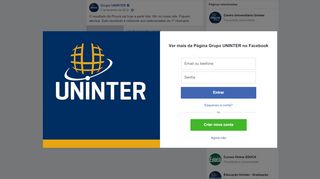 
                            5. Grupo UNINTER - O resultado do Prouni sai hoje a partir... | Facebook