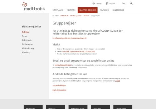 
                            7. Grupperejser / zonebilletter - Midttrafik