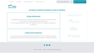 
                            10. GRUPPO CARIGE - Accesso ai servizi telematici per le imprese