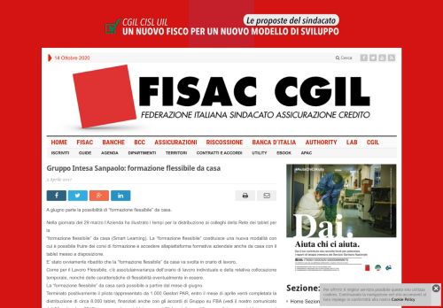 
                            10. Gruppo Intesa Sanpaolo: formazione flessibile da casa | Fisac Portale ...